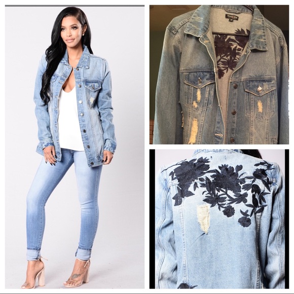 oversized jean jacket fashion nova